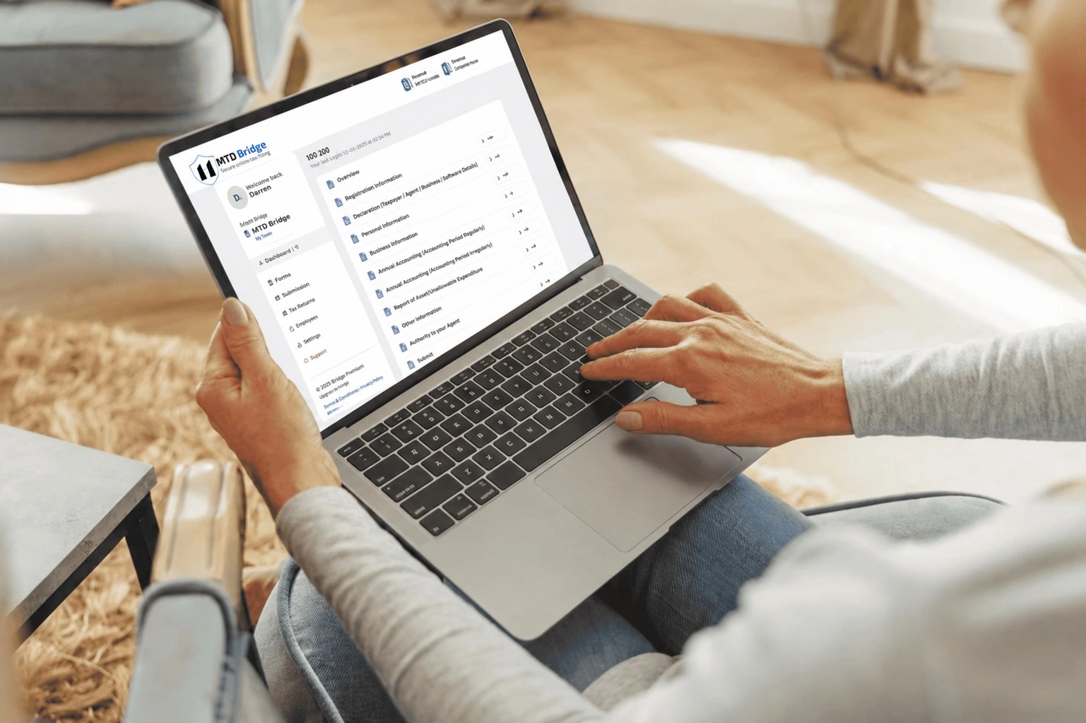 Tax Filing on 11 MTD Bridge platform